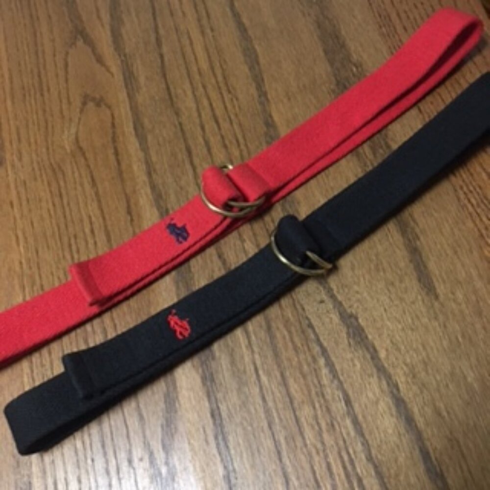 Bundle of Two Vintage Polo Cotton Webbing Belts